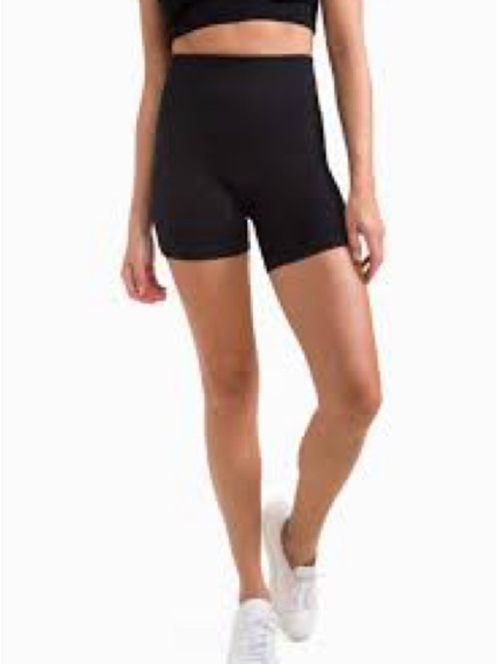 Mono B Black High-Waist Bike Shorts